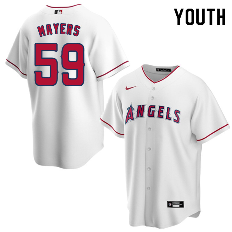 Nike Youth #59 Mike Mayers Los Angeles Angels Baseball Jerseys Sale-White